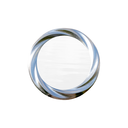 Настенное зеркало Текапо Tekapo A 93*93*6 см, серебро  голливуд