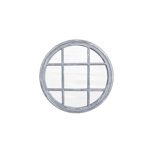 Настенное зеркало Тахо-ринг-Н Tahoe-ring-H C 69*69*3 см, серый  шелк шебби