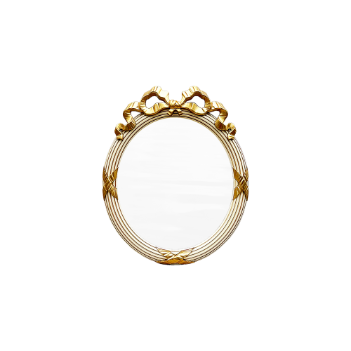 Настенное зеркало Тенно Tenno B 63*77*7 см, слоновая кость шелк французское золото