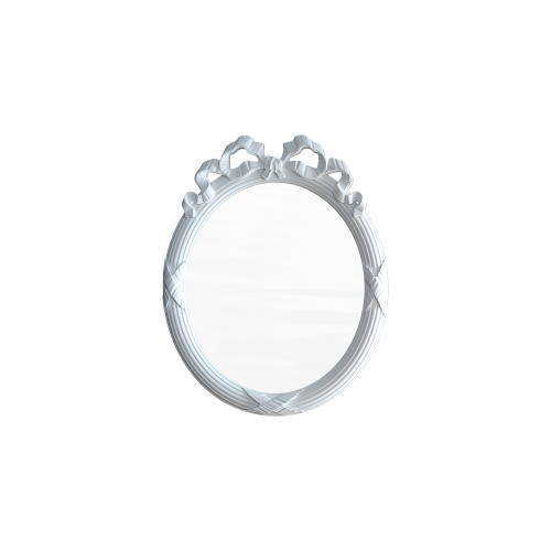 Настенное зеркало Тенно Tenno B 63*77*7 см, белый  шелк