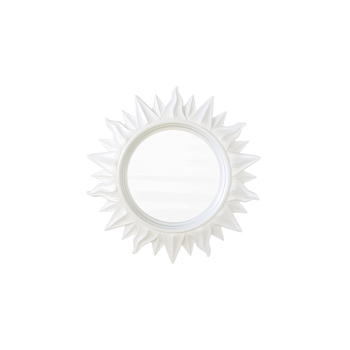 Настенное зеркало Хайес Hayes B 76*76*4 см, белый  шелк