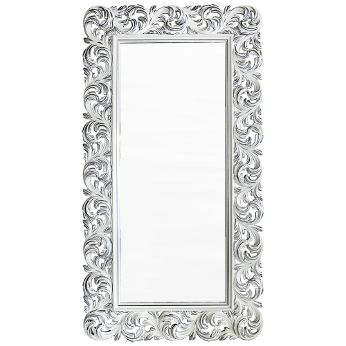 Настенное зеркало Таупо Taupo A 120*220*4 см, белый  лед французское серебро